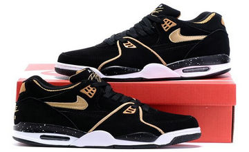 Women's Jordan 4(IV) Flight squad Black Gold Basketball shoes size 36-40