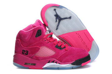 Women's Jordan 5(V) Pink authentic Air shoes 36-40