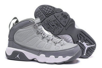 Women's Jordan 9(IX) Grey color authentic Air shoes 36-40