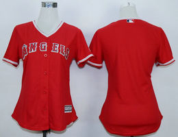 Women's Los Angeles Angels of Anaheim Blank Red Authentic stitched MLB jersey