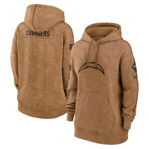 Women's Los Angeles Chargers 2023 Camo Salute To Service Pullove Hoodie