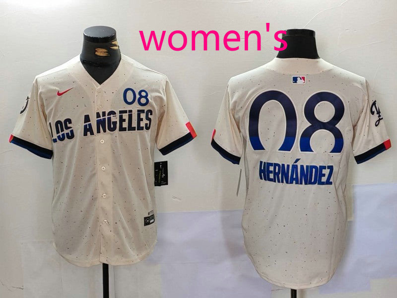 Women's Los Angeles Dodgers #8 Enrique Hernandez jersey