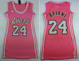 Women's Los Angeles Lakers #24 Kobe Bryant Pink New Authentic Stitched NBA jersey