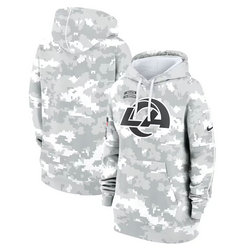 Women's Los Angeles Rams 2024 Camo Salute To Service Pullove Hoodie 2