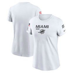 Women's Miami Dolphins 2024 Salute To Service T-shirt