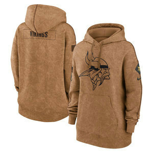 Women's Minnesota Vikings 2023 Camo Salute To Service Pullove Hoodie