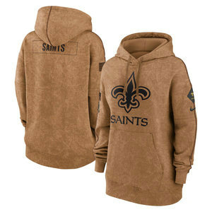 Women's New Orleans Saints 2023 Camo Salute To Service Pullove Hoodie