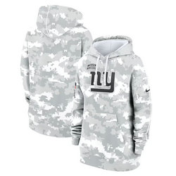Women's New York Giants 2024 Camo Salute To Service Pullove Hoodie