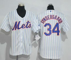 Women's New York Mets #34 Noah Syndergaard White Authentic Stitched MLB Jersey