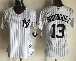 Women's New York Yankees #13 Jazz Chisholm Jr. White New Majestic Authentic Stitched MLB Jersey