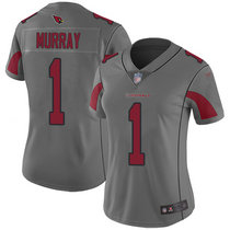 Women's Nike Arizona Cardinals #1 Kyler Murray Grey Inverted Legend Vapor Untouchable Authentic Stitched NFL jersey