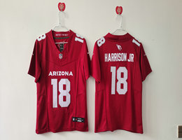 Women's Nike Arizona Cardinals #18 Marvin Harrison Jr Red 2023 F.U.S.E. Football Stitched Jersey
