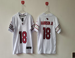 Women's Nike Arizona Cardinals #18 Marvin Harrison Jr White 2023 F.U.S.E. Football Stitched Jersey
