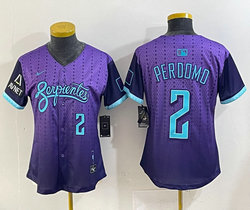 Women's Nike Arizona Diamondbacks #2 Geraldo Perdomo Purple 2025 Joint MLB Jersey