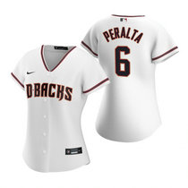 Women's Nike Arizona Diamondbacks #6 David Peralta White Authentic Stitched Baseball jersey