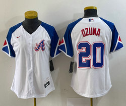 Women's Nike Atlanta Braves #20 Marcell Ozuna white 2023 City Authentic Stitched MLB Jersey