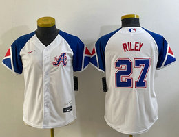 Women's Nike Atlanta Braves #27 Austin Riley white 2023 City Authentic Stitched MLB Jerseys
