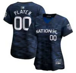 Women's Nike Atlanta Braves Custom any name Blue 2023 All Star Authentic Stitched MLB Jersey