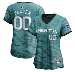 Women's Nike Atlanta Braves Custom any name Green 2023 All Star Authentic Stitched MLB Jersey