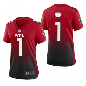 Women's Nike Atlanta Falcons #1 Dad Red 2021 Mother's Day Authentic Stitched NFL Jersey