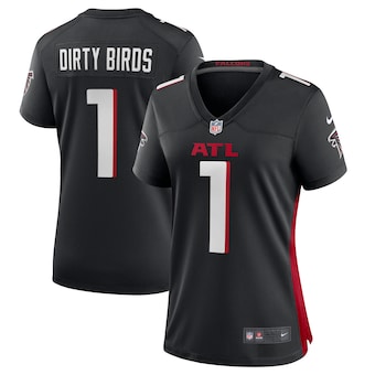 Women's Nike Atlanta Falcons #1 Dirty Birds Black Vapor Untouchable Authentic Stitched NFL Jersey