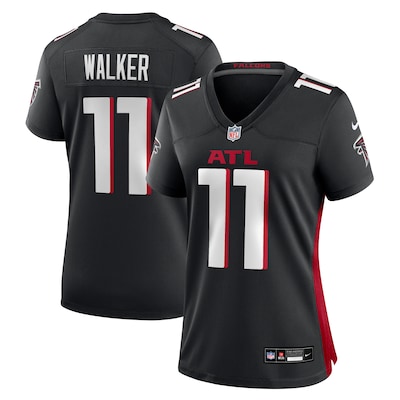 Women's Nike Atlanta Falcons #11 Jalon Walker Black Authentic Stitched NFL Jersey