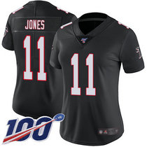 Women's Nike Atlanta Falcons #11 Julio Jones 100th Season Black Vapor Untouchable Limited Authentic Stitched NFL Jersey