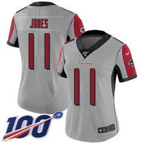 Women's Nike Atlanta Falcons #11 Julio Jones 100th Season Grey Inverted Legend Vapor Untouchable Authentic Stitched NFL jersey