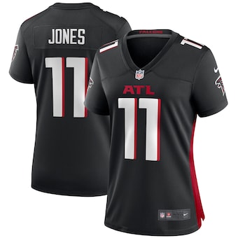 Women's Nike Atlanta Falcons #11 Julio Jones Black Game Authentic Stitched NFL Jersey