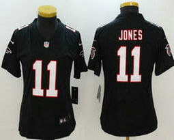 Women's Nike Atlanta Falcons #11 Julio Jones Black Vapor Untouchable Limited Authentic Stitched NFL Jersey