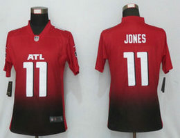 Women's Nike Atlanta Falcons #11 Julio Jones Red 2020 Authentic Stitched NFL Jersey