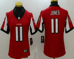 Women's Nike Atlanta Falcons #11 Julio Jones Red Vapor Untouchable Limited Authentic Stitched NFL Jersey