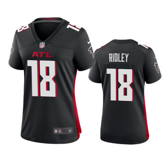 Women's Nike Atlanta Falcons #18 Calvin Ridley Black Game Authentic Stitched NFL Jersey