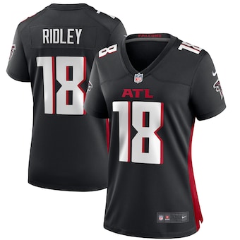 Women's Nike Atlanta Falcons #18 Calvin Ridley Black Game Authentic Stitched NFL Jersey