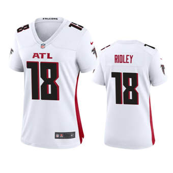 Women's Nike Atlanta Falcons #18 Calvin Ridley White Game Authentic Stitched NFL Jersey
