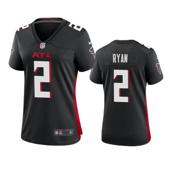 Women's Nike Atlanta Falcons #2 Matt Ryan Black Game Authentic Stitched NFL Jersey