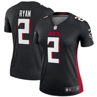 Women's Nike Atlanta Falcons #2 Matt Ryan Black Game Authentic Stitched NFL Jersey
