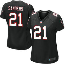 Women's Nike Atlanta Falcons #21 Deion Sanders Black Authentic stitched NFL jersey