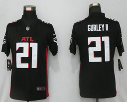 Women's Nike Atlanta Falcons #21 Todd Gurley II Black 2020 Authentic Stitched NFL Jersey