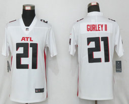 Women's Nike Atlanta Falcons #21 Todd Gurley II White 2020 Authentic Stitched NFL Jersey