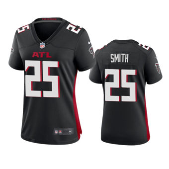 Women's Nike Atlanta Falcons #25 Ito Smith Black Game Authentic Stitched NFL Jersey