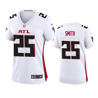 Women's Nike Atlanta Falcons #25 Ito Smith White Game Authentic Stitched NFL Jersey