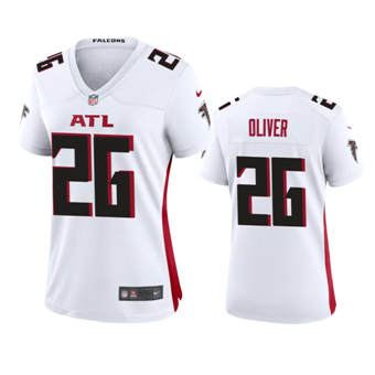 Women's Nike Atlanta Falcons #26 Isaiah Oliver White Game Authentic Stitched NFL Jersey