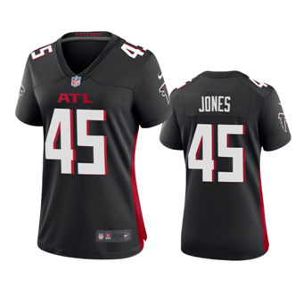 Women's Nike Atlanta Falcons #45 Deion Jones Black Game Authentic Stitched NFL Jersey