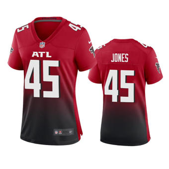 Women's Nike Atlanta Falcons #45 Deion Jones Red Game Authentic Stitched NFL Jersey