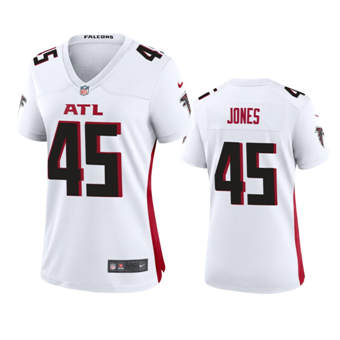 Women's Nike Atlanta Falcons #45 Deion Jones White Game Authentic Stitched NFL Jersey