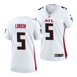 Women's Nike Atlanta Falcons #5 Drake London White Vapor Untouchable Authentic Stitched NFL Jerseys