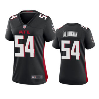 Women's Nike Atlanta Falcons #54 Foyesade Oluokun Black Game Authentic Stitched NFL Jersey