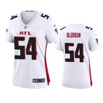 Women's Nike Atlanta Falcons #54 Foyesade Oluokun White Game Authentic Stitched NFL Jersey