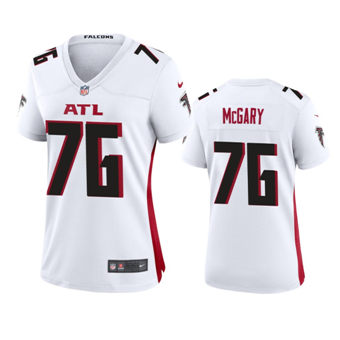 Women's Nike Atlanta Falcons #76 Kaleb McGary White Game Authentic Stitched NFL Jersey